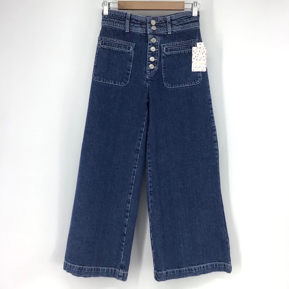 Free People Denim - Free People Colette High Waist Wide Leg Jeans NWT